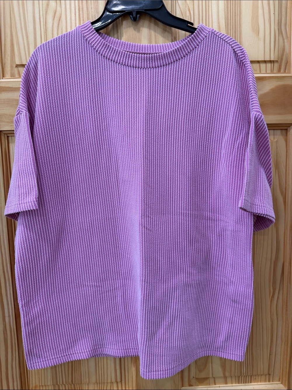 Pink ribbed matching set